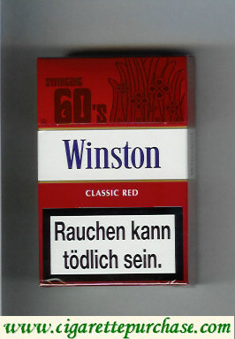 Winston collection version Classic Red 60s cigarettes hard box